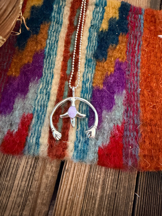 Handcrafted Sterling Silver & Opal Naja Pendant by Joseph Martinez