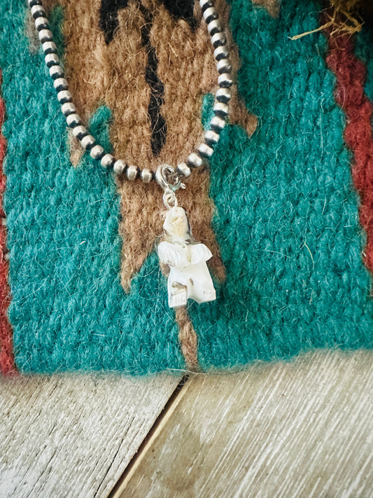 Handcrafted & Hand Carved Blue Mojave Bear Charm