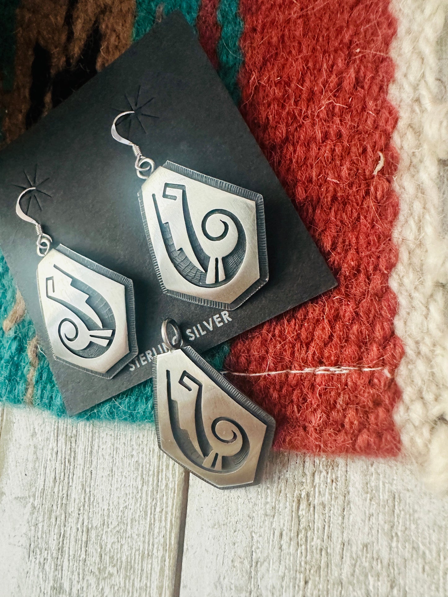 Handcrafted Sterling Silver Earring And Pendant Set