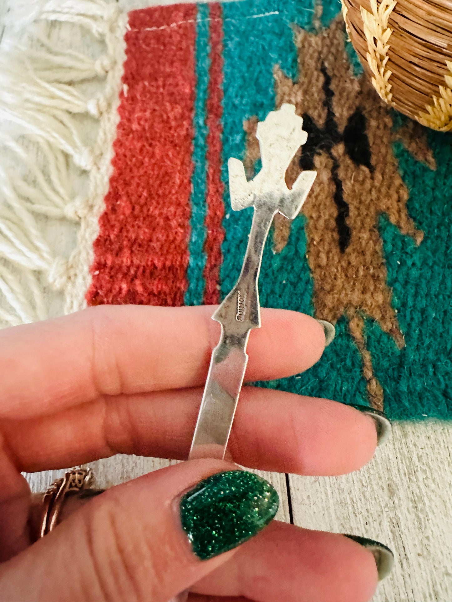Handcrafted Turquoise & Sterling Silver Kachina Letter Opener