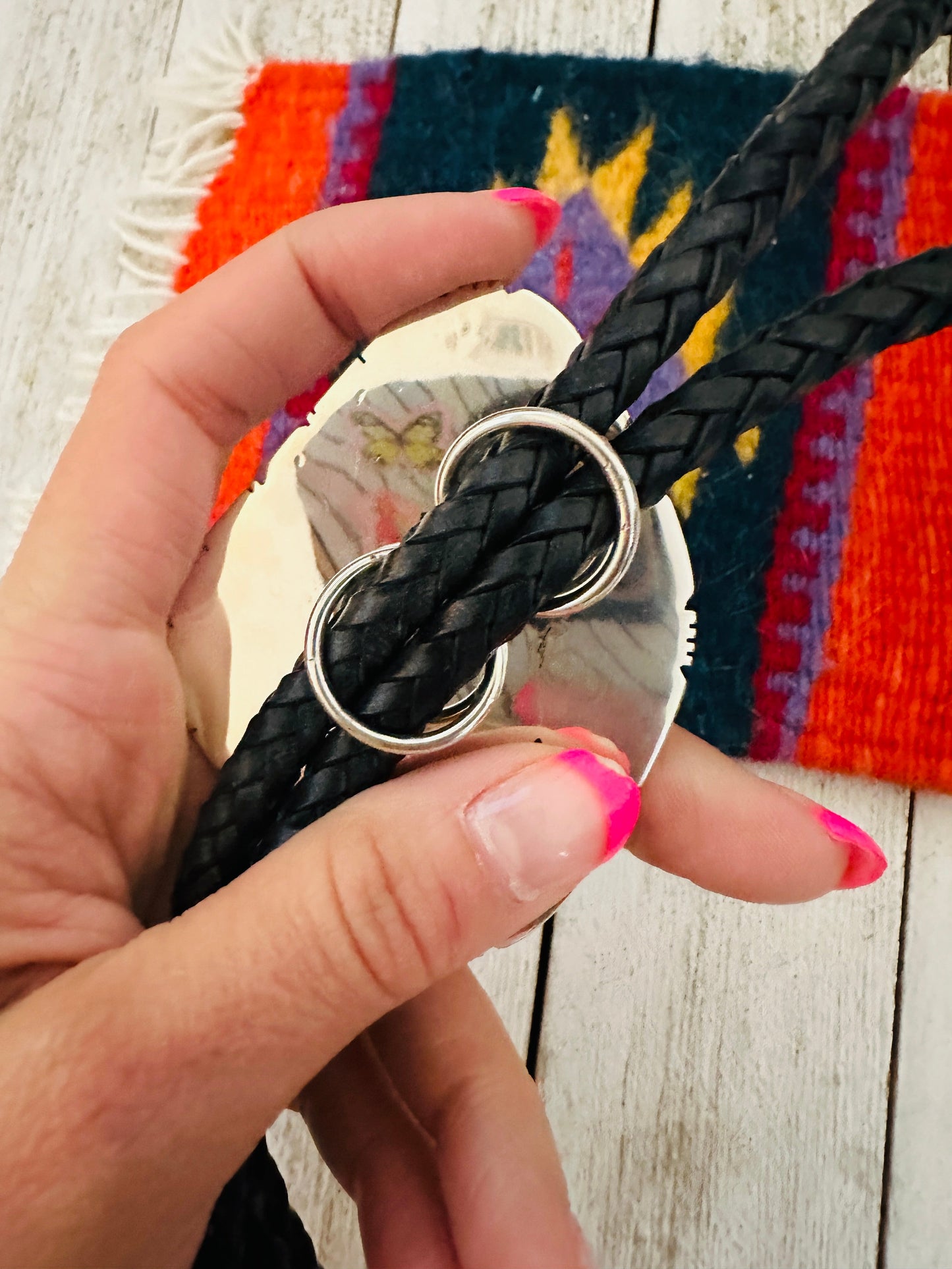 Handcrafted Sterling Silver & Sonoran Mountain Turquoise Bolo Tie