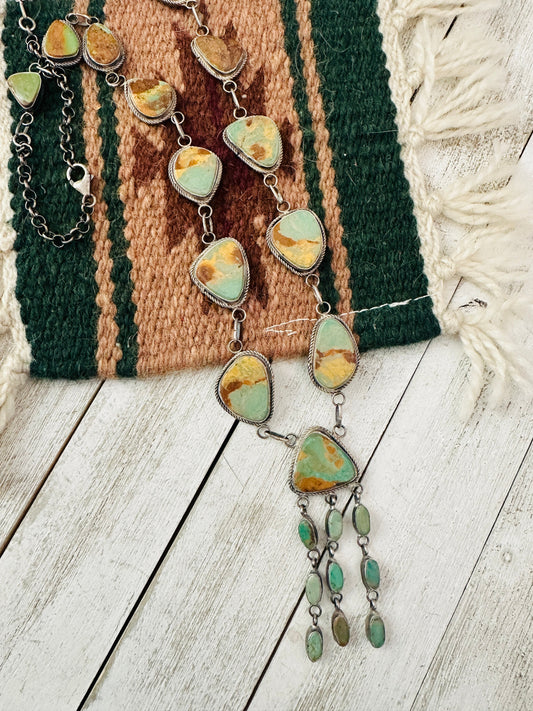 Handcrafted Sterling Silver & Royston Turquoise Necklace by Jacqueline Silver