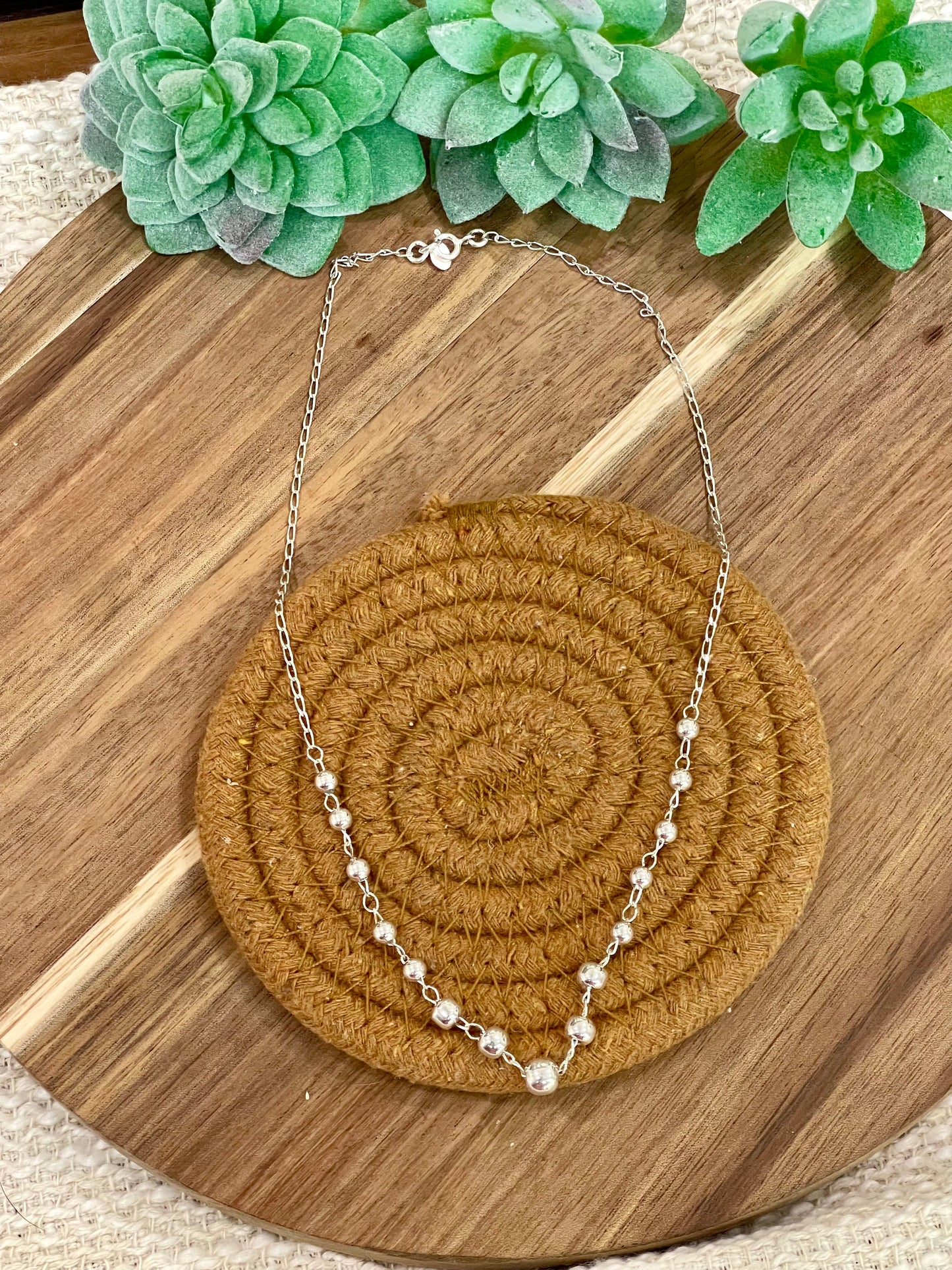 Handmade In Mexico Sterling Silver Chain Necklace