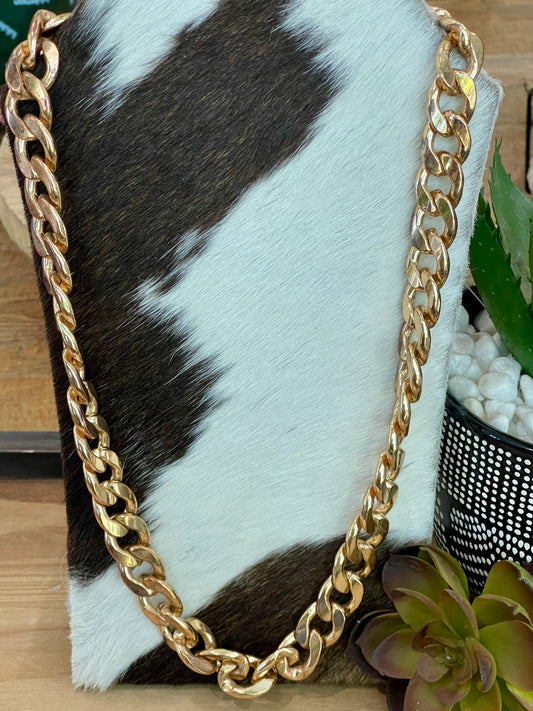 The Bijoux Vault Vintage Gold Plated  Chain  Necklace