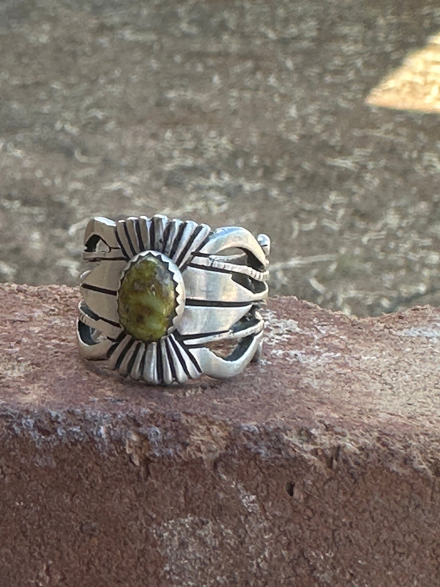 Handcrafted Russell Sam Sterling Silver & Palomino Turquoise Rings