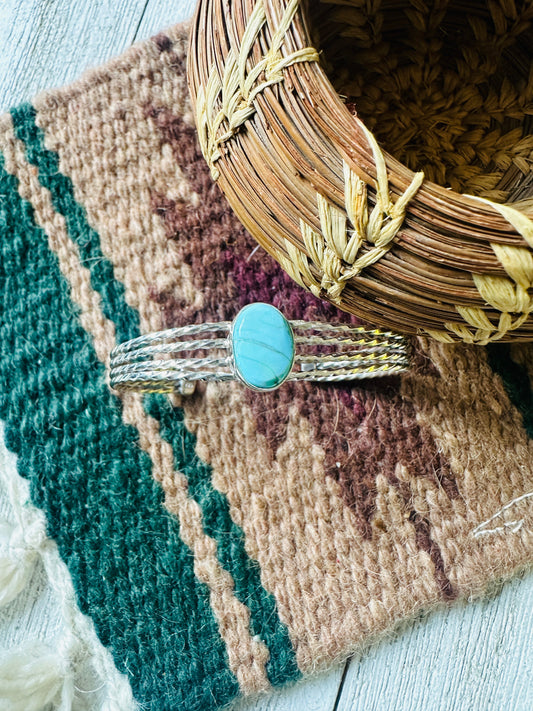 Handcrafted Sterling Silver & Turquoise Cuff Bracelet