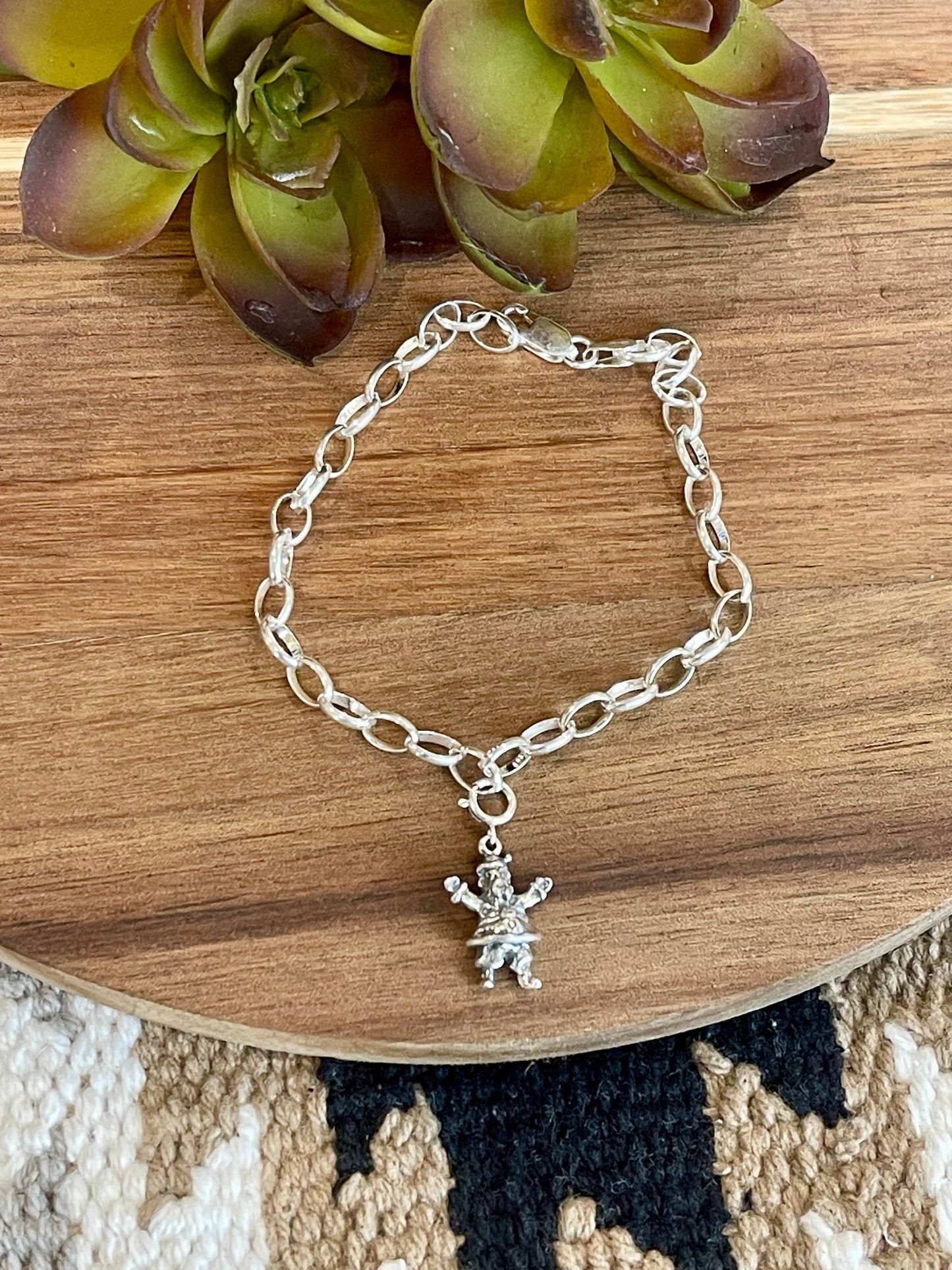 Handcrafted Sterling Silver CHRISTMAS MINI SANTA Charm
