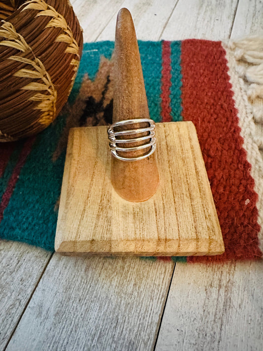 Navajo Sterling Silver Bar Ring