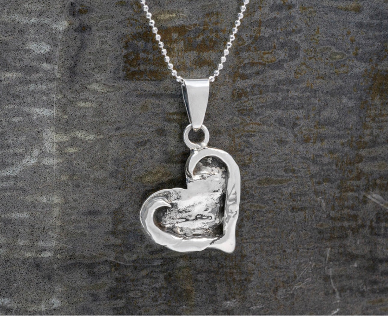 Heart Pendant Sterling Silver Necklace