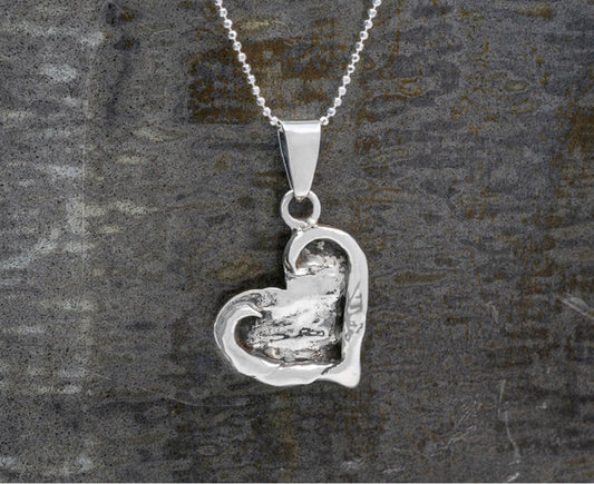 Heart Pendant Sterling Silver Necklace