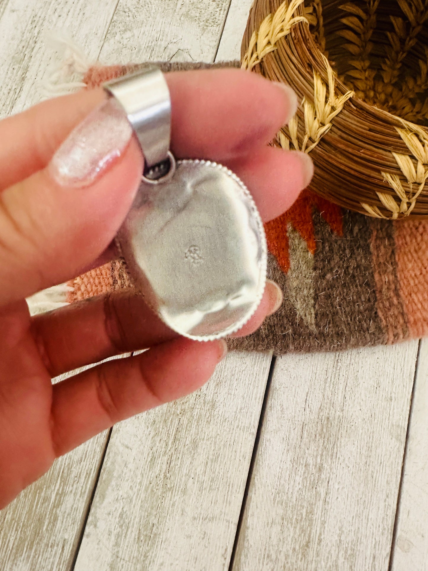 Handcrafted Turquoise & Sterling Silver Cowboy Hat Pendant