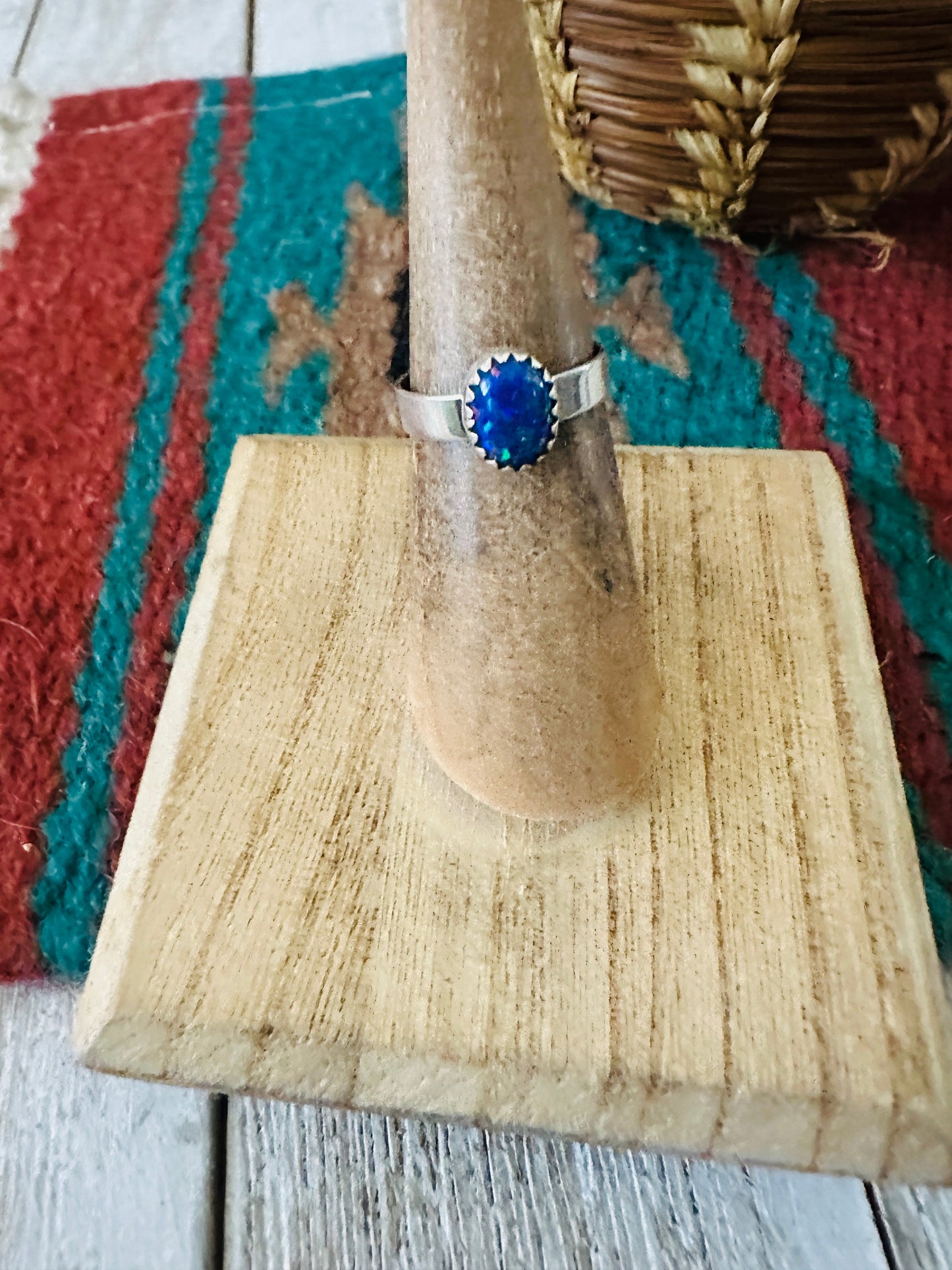 Handcrafted Sterling Silver & Purple Opal Ring