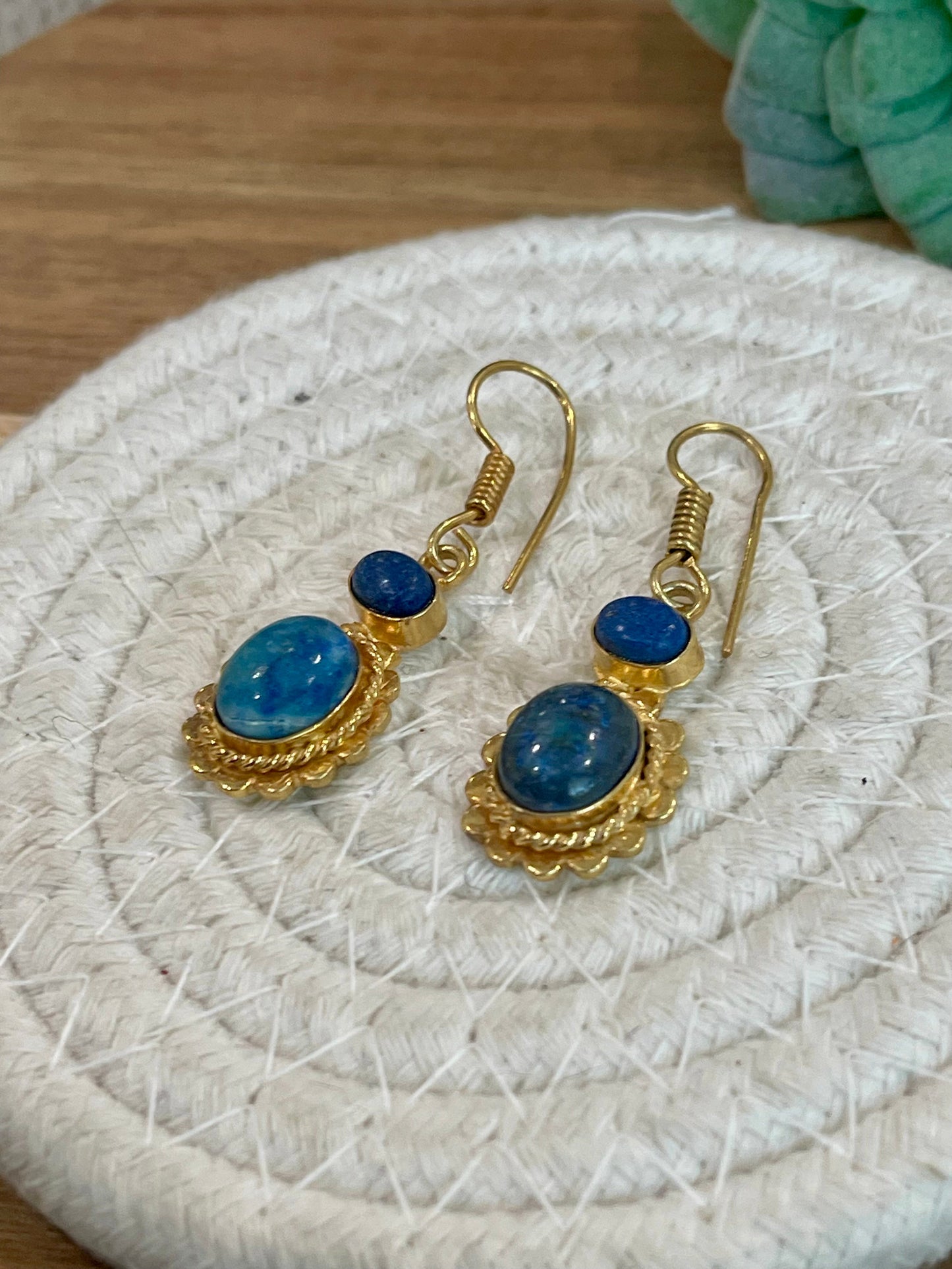 Vintage Gold Plated Dangle Earrings