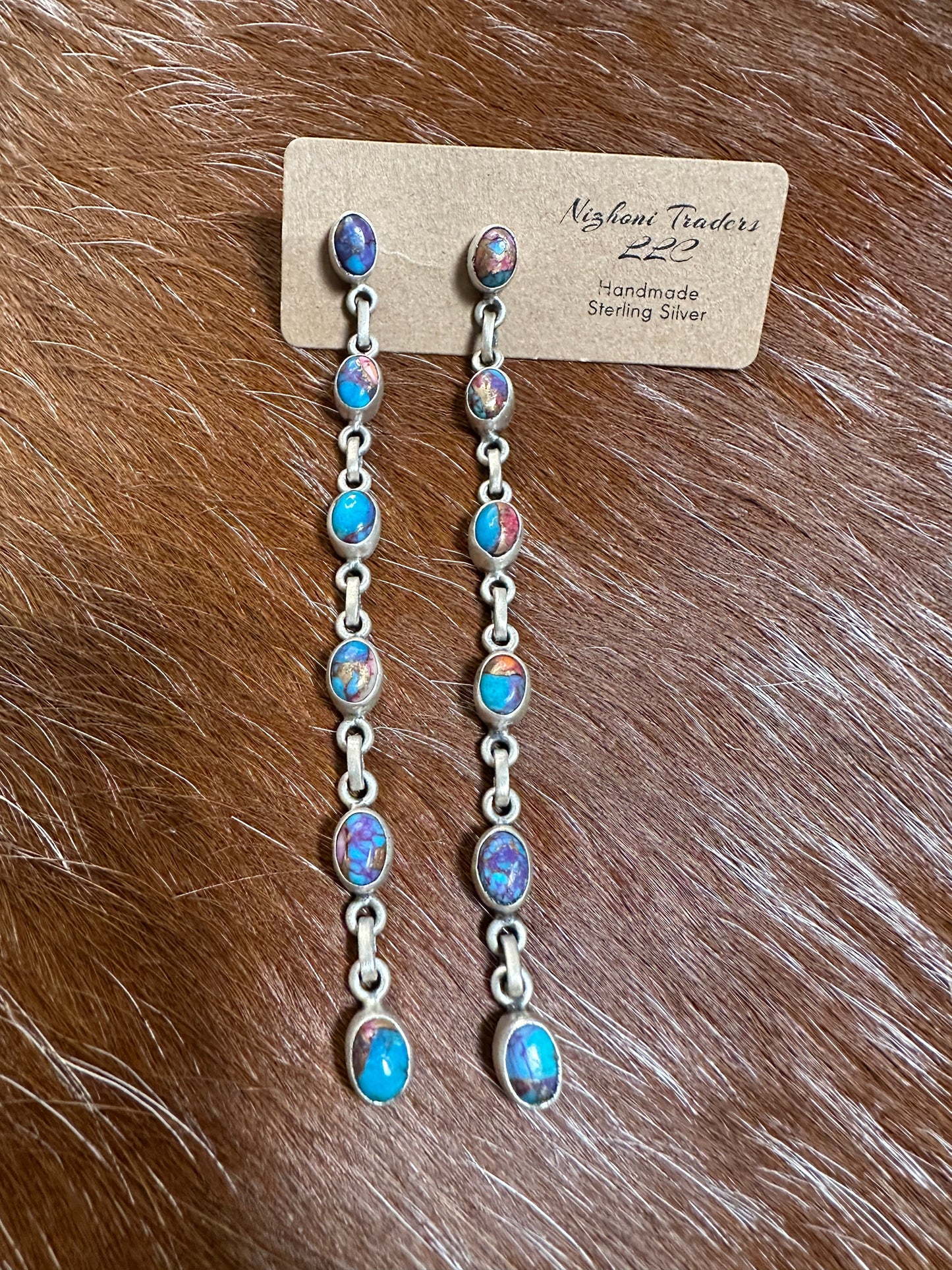 Handmade Purple Dream Mojave and Sterling Silver Handmade Dangles yes