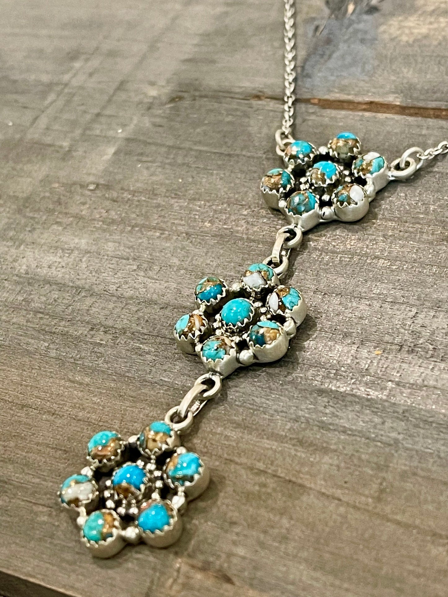 Handmade Sterling Silver & Spice Lariat Necklace