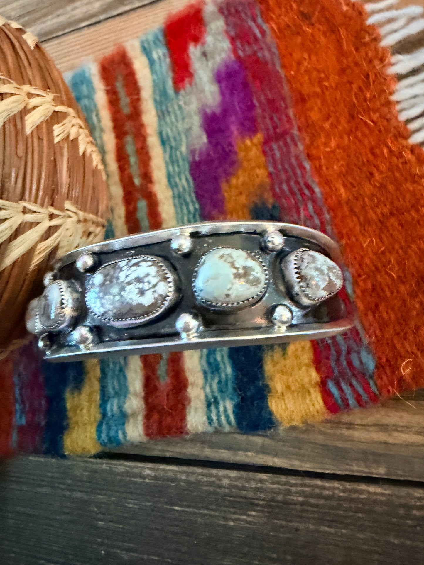 Handcrafted Dry Creek Turquoise & Sterling Silver Cuff Bracelet by Paul Largo