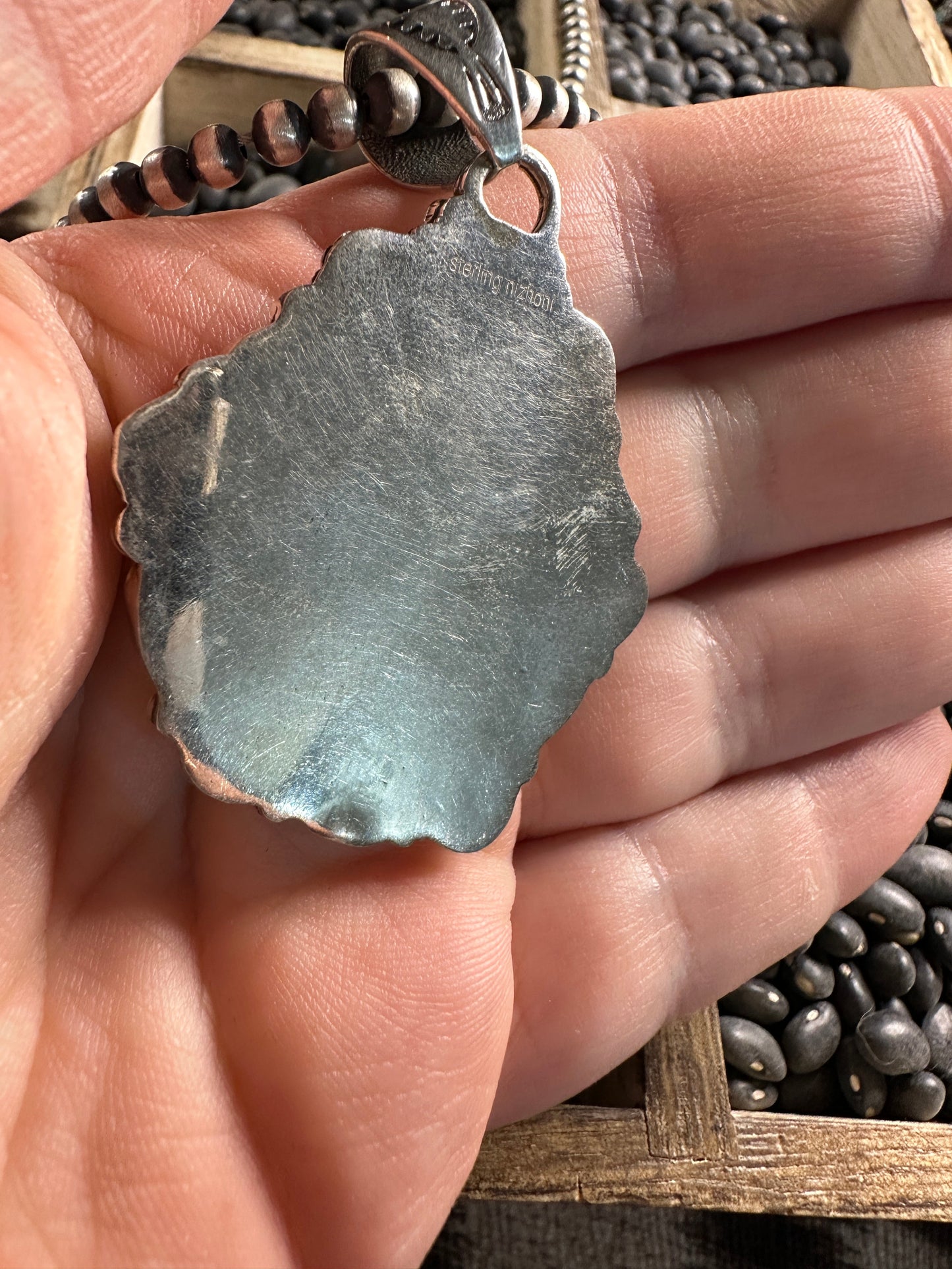 Handmade Sterling Silver & Turquoise Cluster Pendant