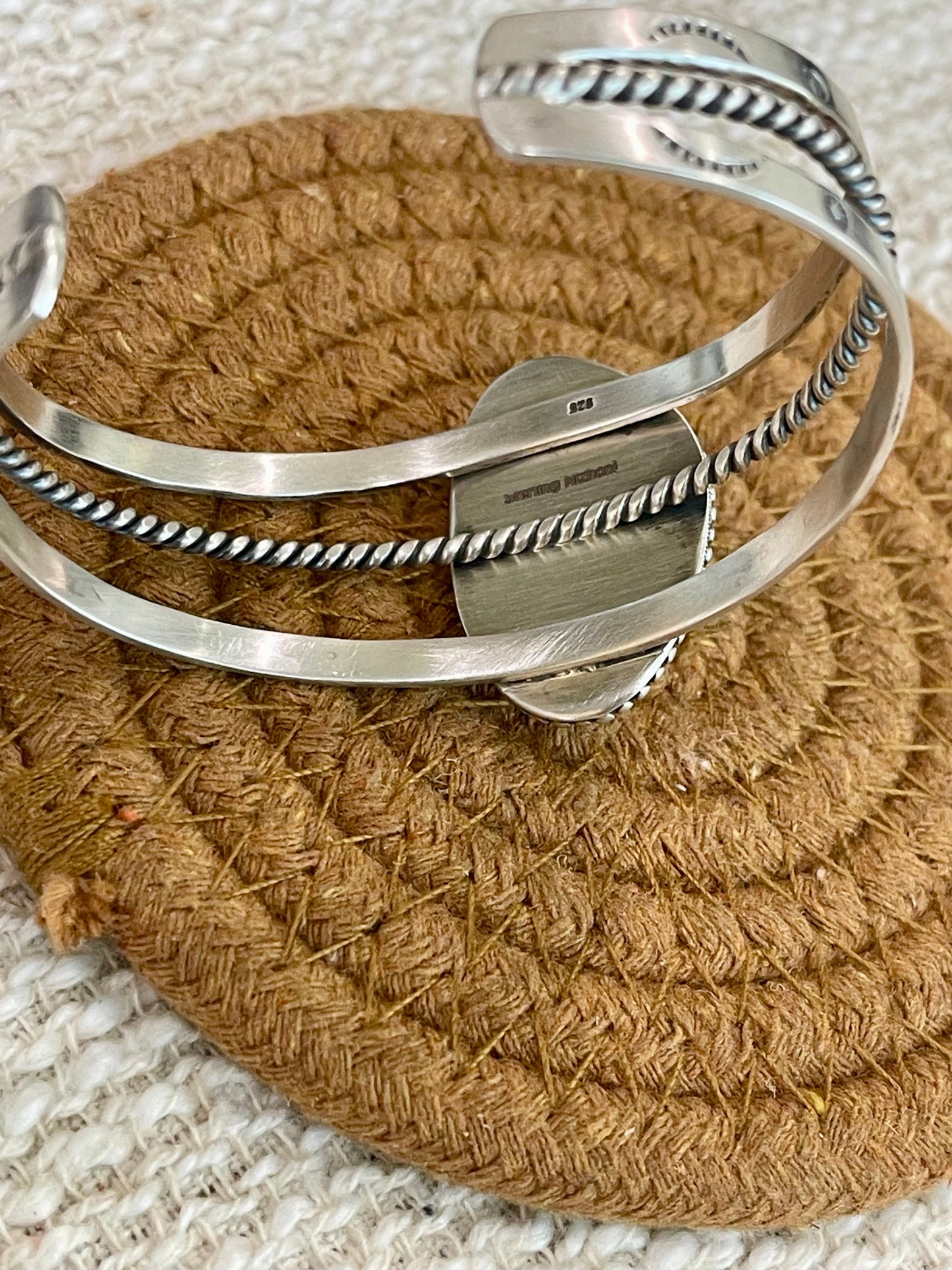 Handmade Sterling Silver, Kingman Turquiose Adjustable Cuff Bracelet