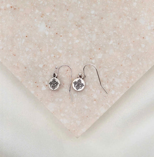 Silver Joy Cross Earrings