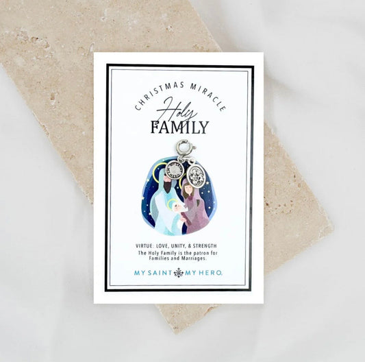 Holy Family Christmas Medal Charm