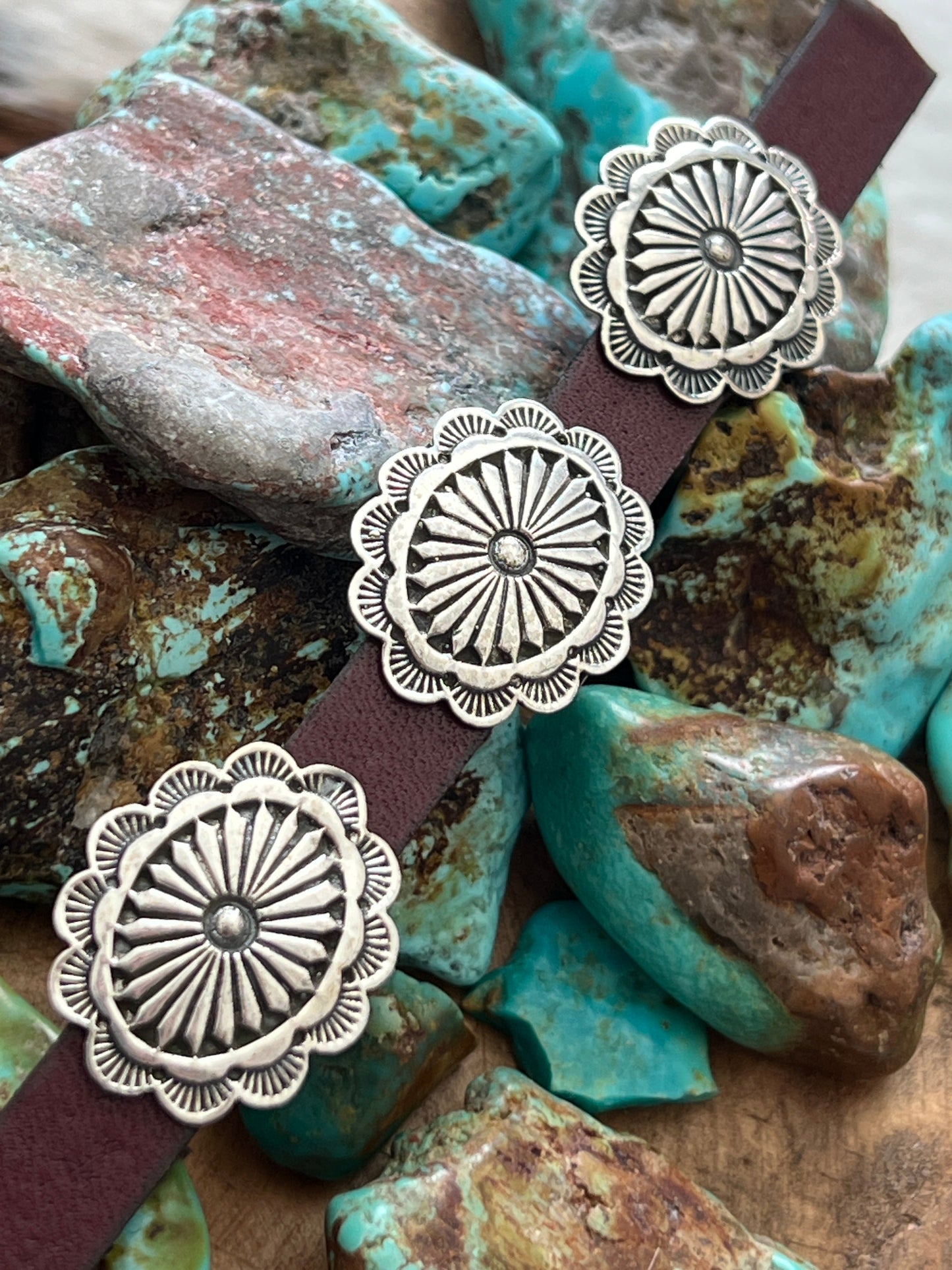 Sterling Silver Traditonal Style Concho Slide