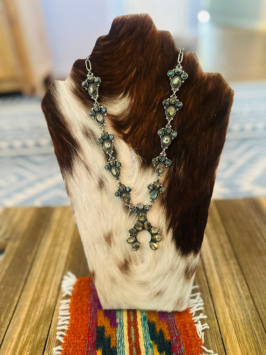 Handcrafted Abalone & Sterling Silver Naja Necklace by Federico Jimenez