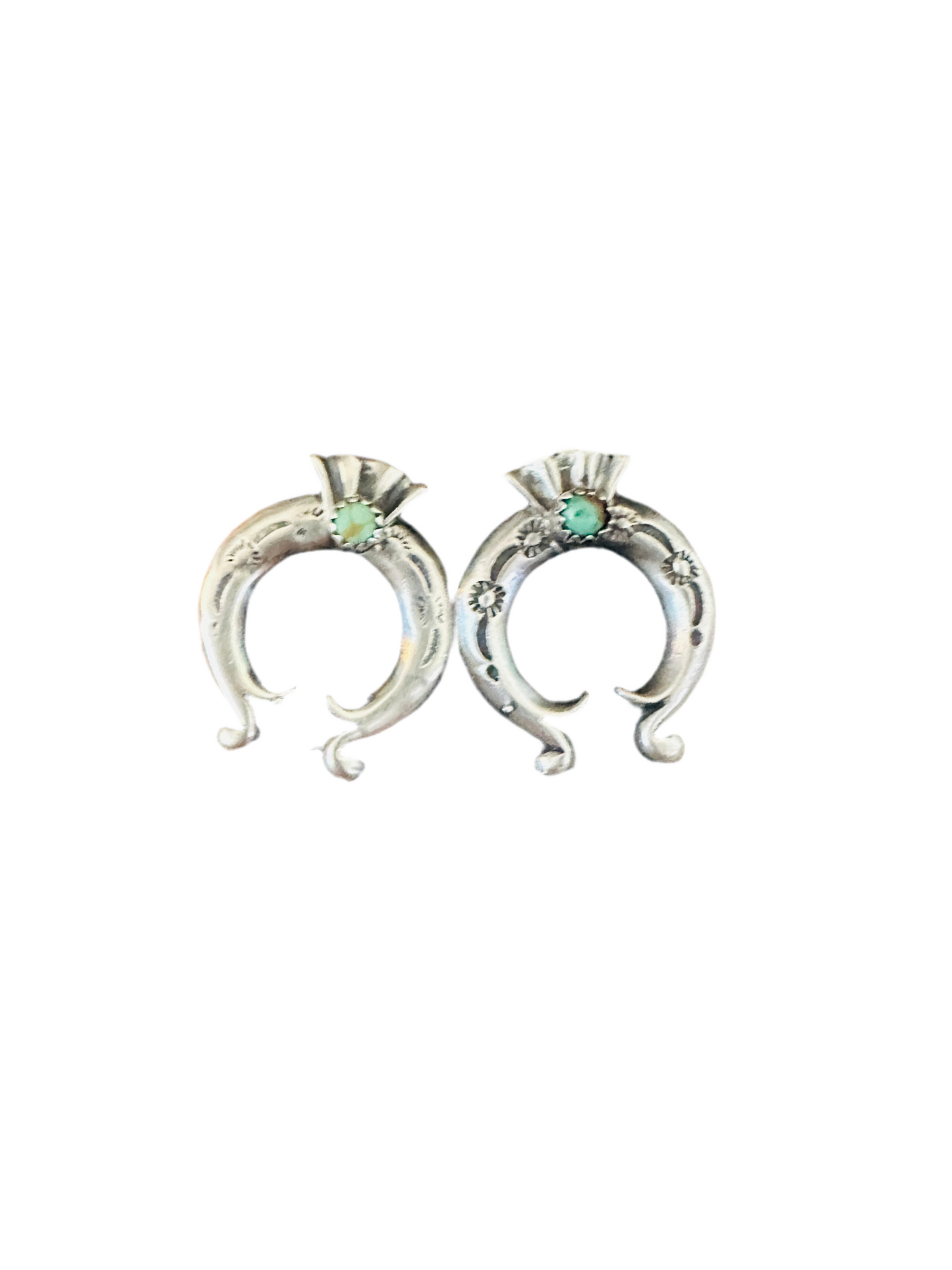 Handcrafted Turquoise & Sterling Silver Naja Post Earrings