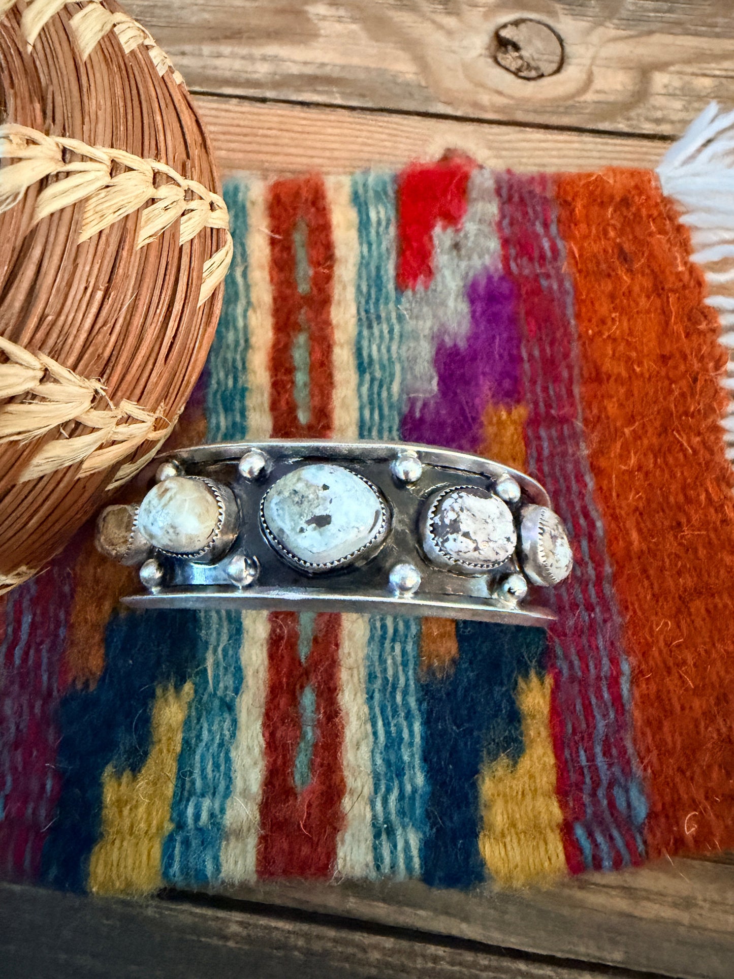 Handcrafted Dry Creek Turquoise & Sterling Silver Cuff Bracelet by Paul Largo