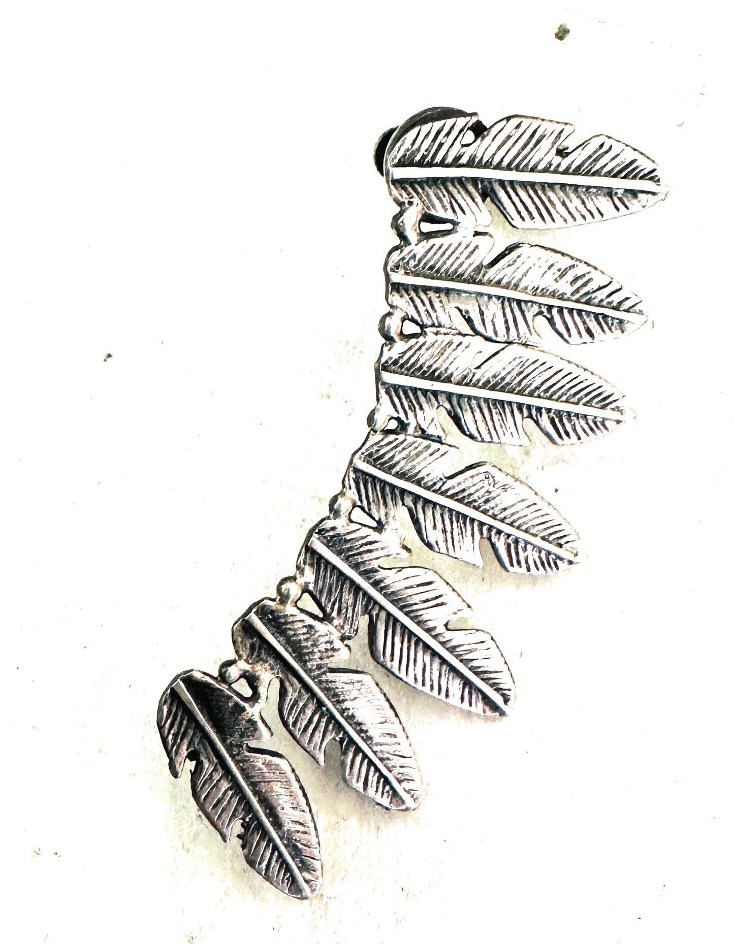 Handcrafted Sterling Silver Feather Cuff Earring