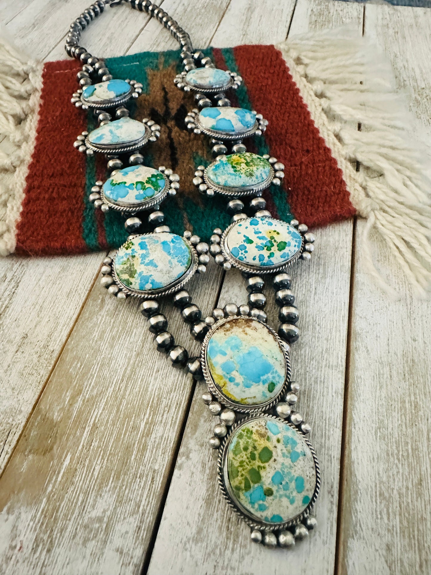 Handcrafted Sterling Silver & Sonoran Mountain Turquoise Necklace