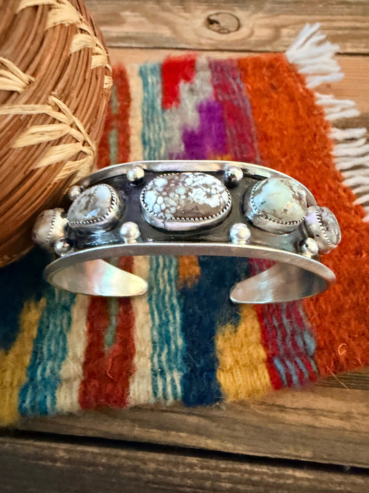 Handcrafted Dry Creek Turquoise & Sterling Silver Cuff Bracelet by Paul Largo