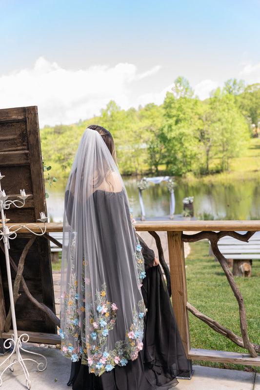 The Josephine, Floral Wedding Veil