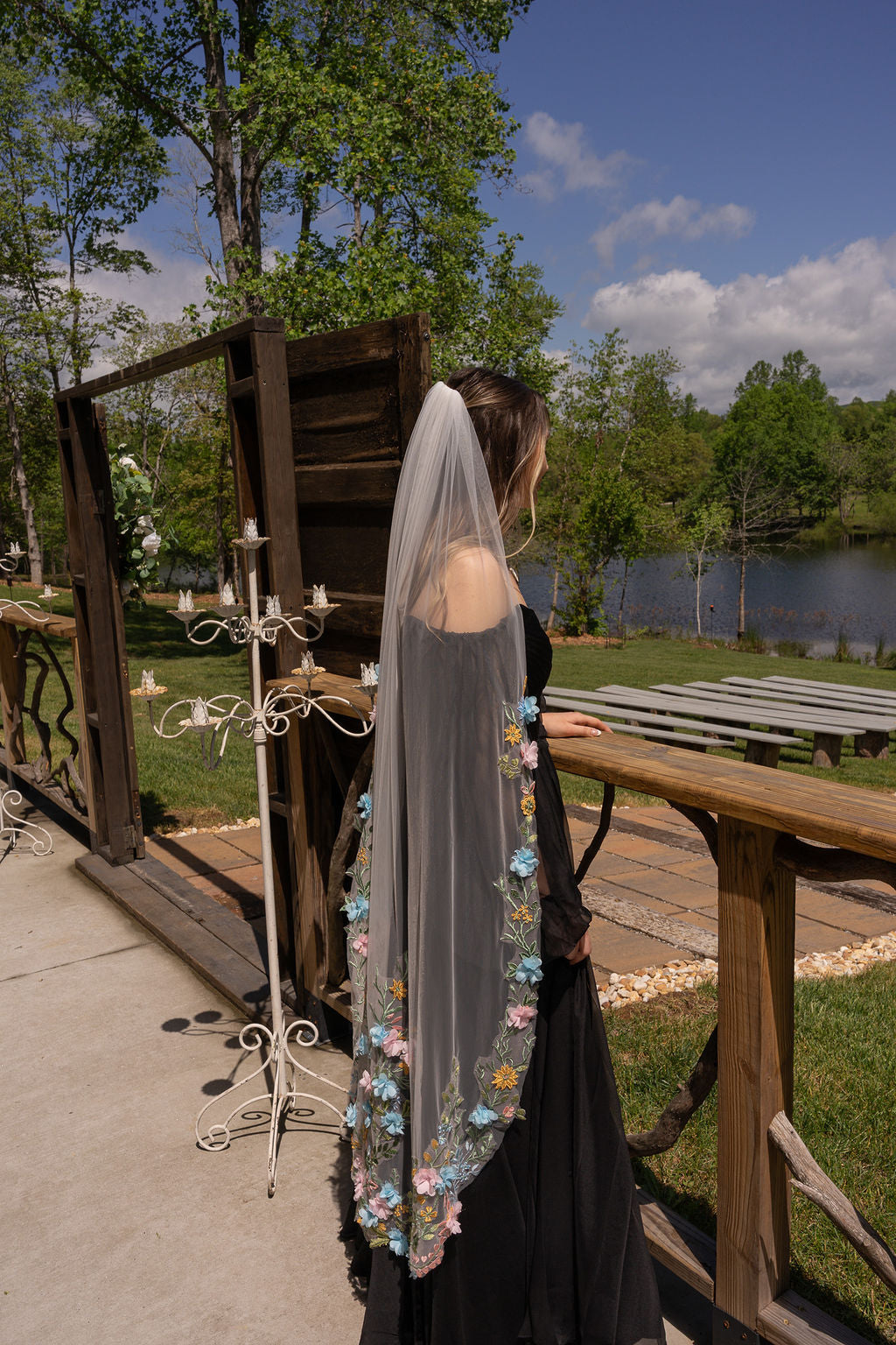 The Josephine, Floral Wedding Veil