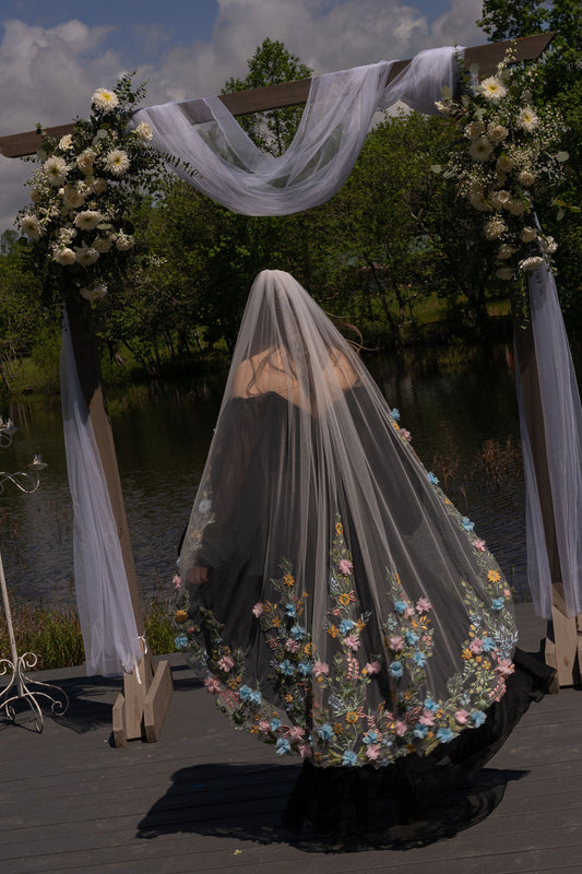 The Josephine, Floral Wedding Veil