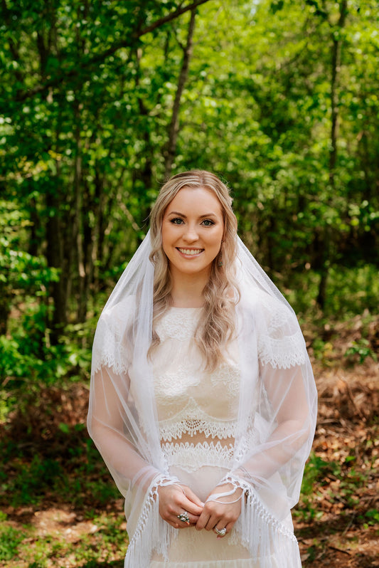 Boho Fringe Wedding Veil