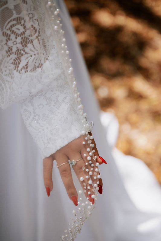 The Alice, Pearl and Beaded Wedding Veil