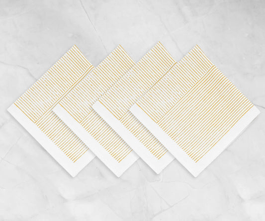 Beige Printed Fabric Napkins - Thanksgiving Napkins