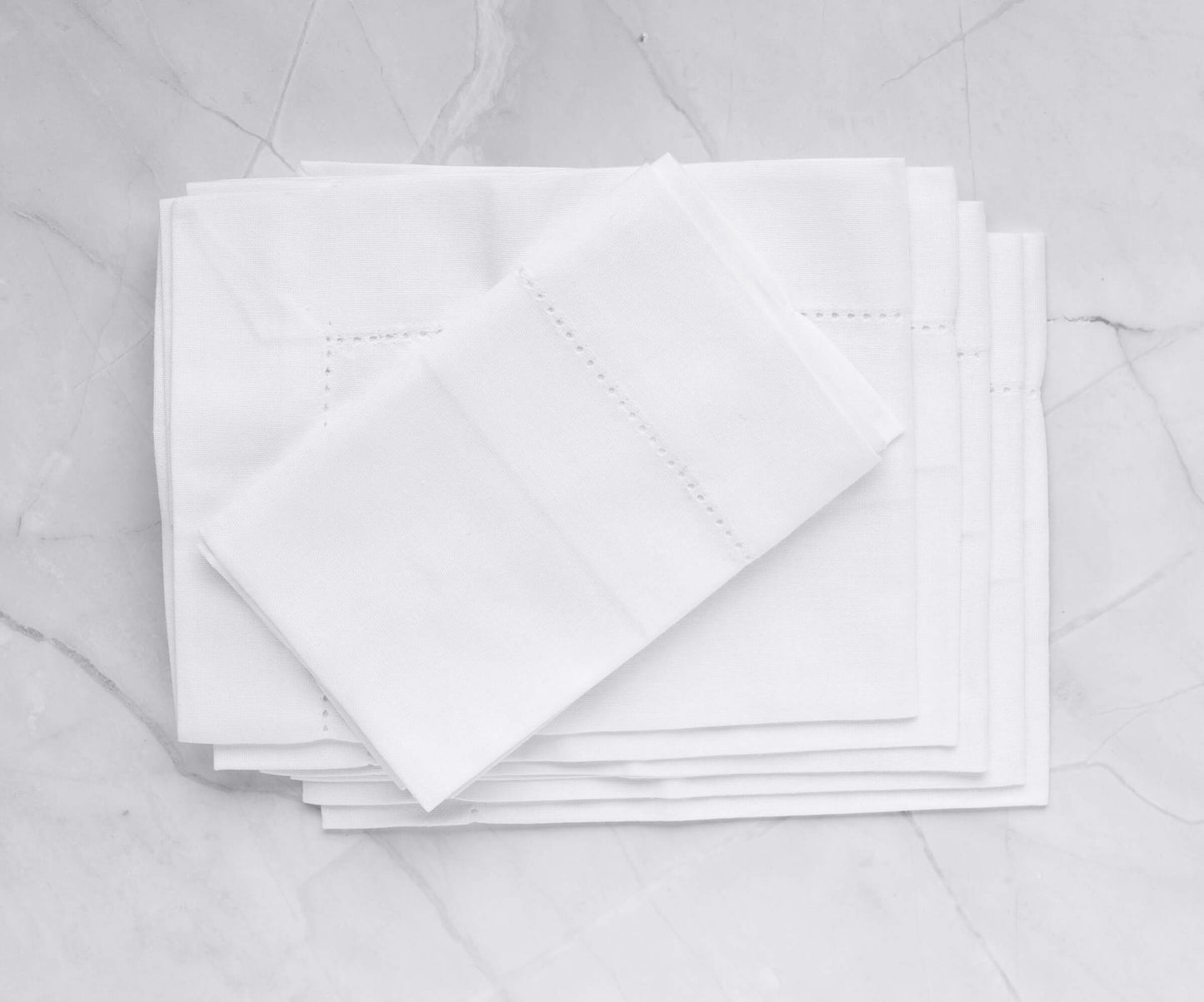 Cotton Dinner Napkins - Hemstitched Cloth Napkins