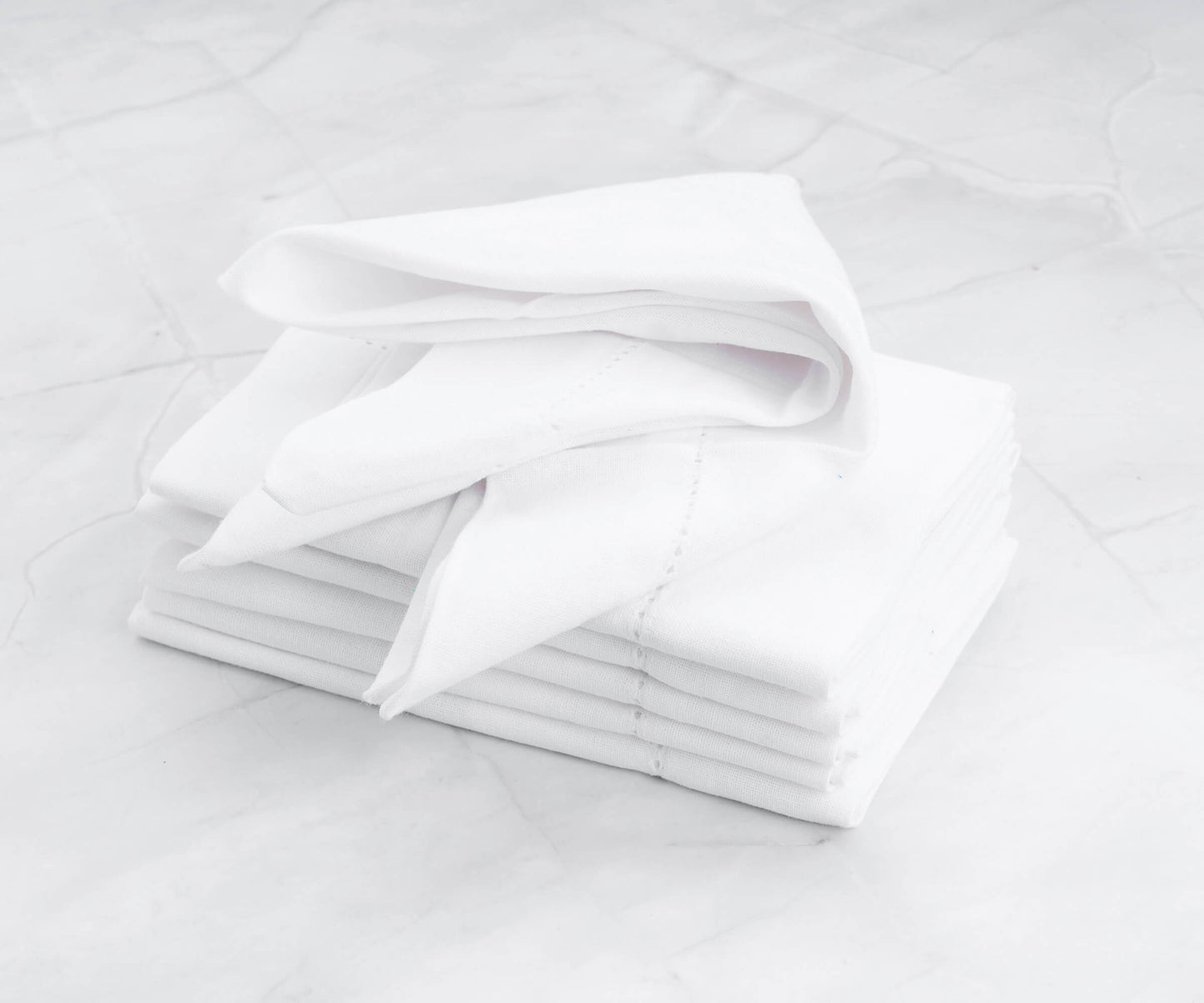 Cotton Dinner Napkins - Hemstitched Cloth Napkins