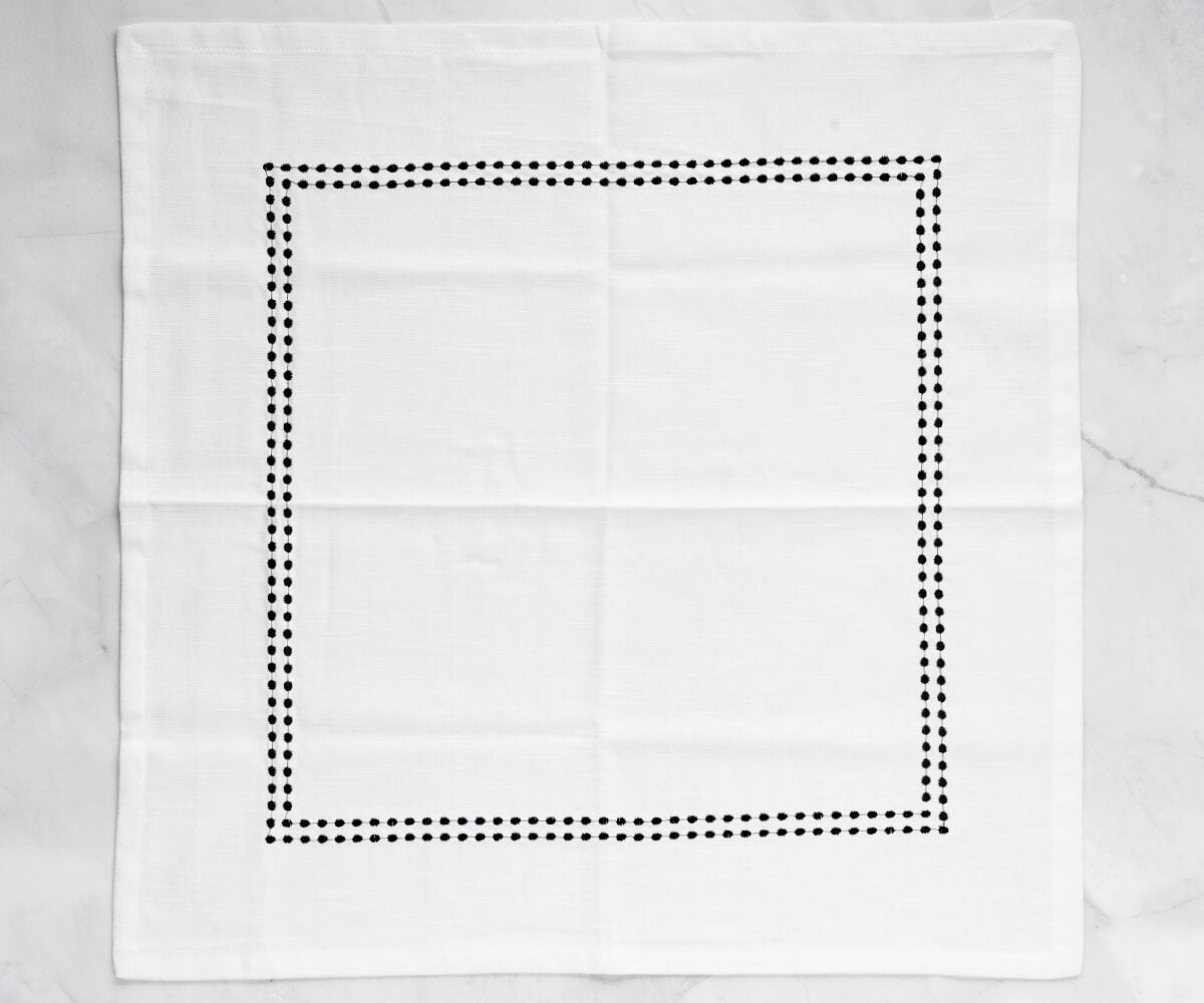 Black Embroidered Napkins