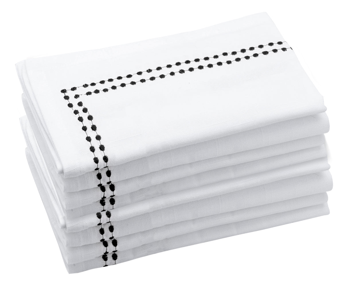 Black Embroidered Napkins