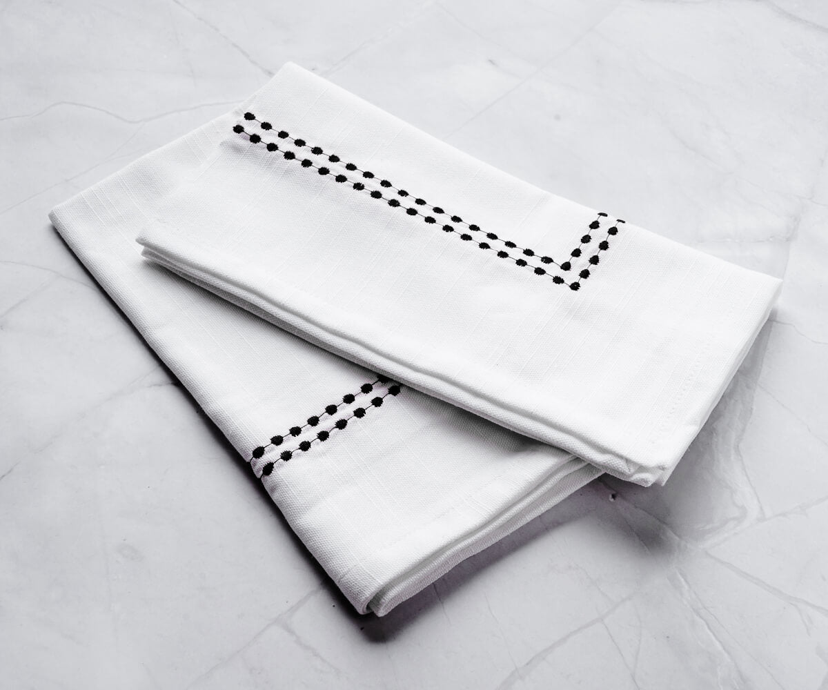 Black Embroidered Napkins