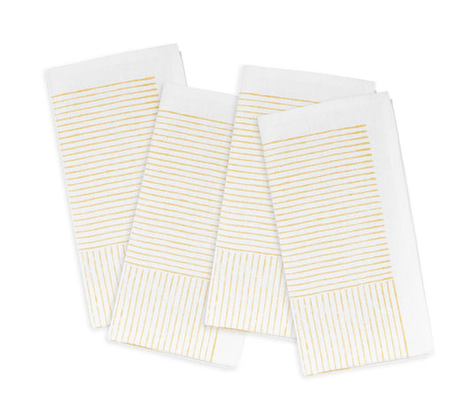 Beige Printed Fabric Napkins - Thanksgiving Napkins
