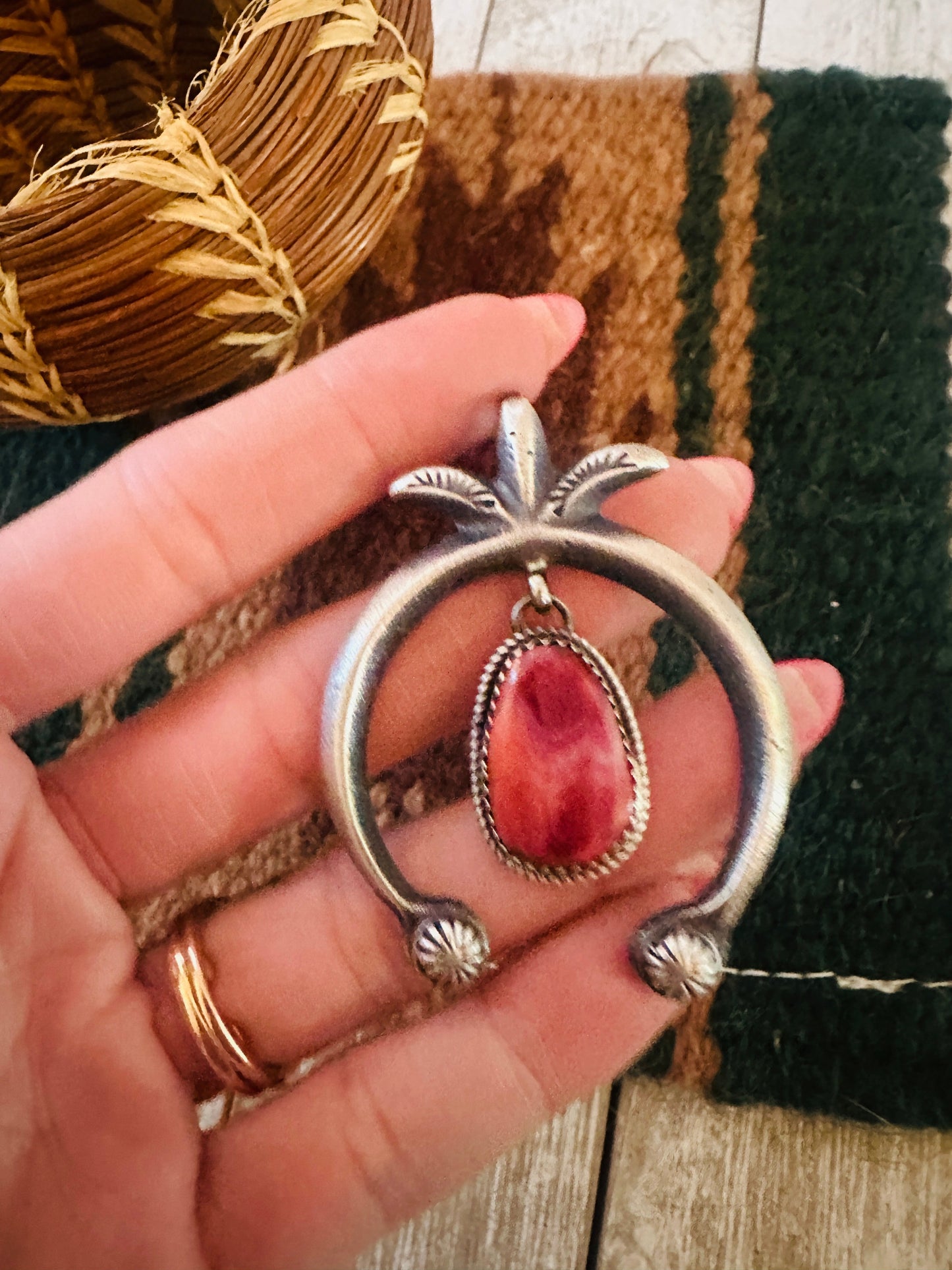 Handcrafted Sterling Silver & Purple Spiny Naja Pendant by Martha Cayatineto