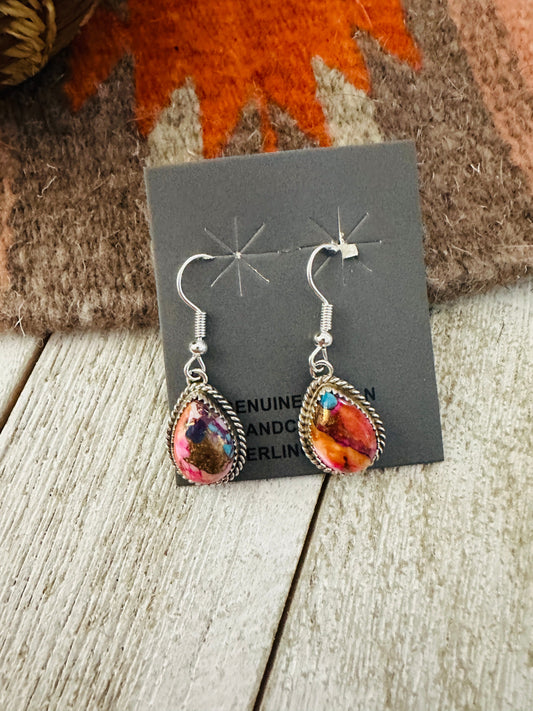 Handcrafted Sterling Silver & Pink Dream Mojave Dangle Earrings