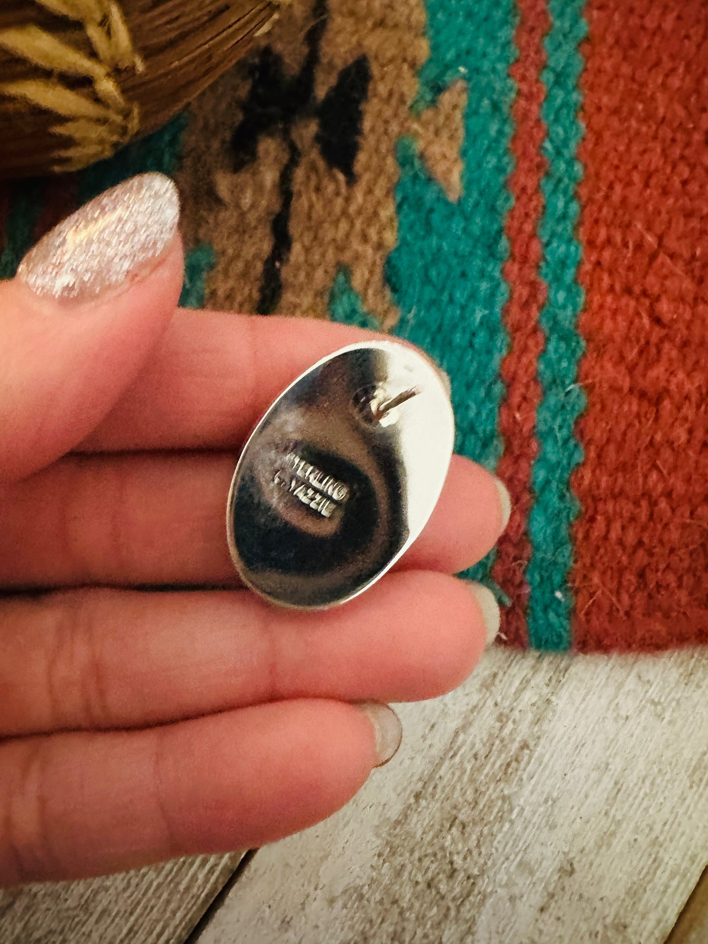 Handcrafted White Buffalo & Sterling Silver Post Earrings