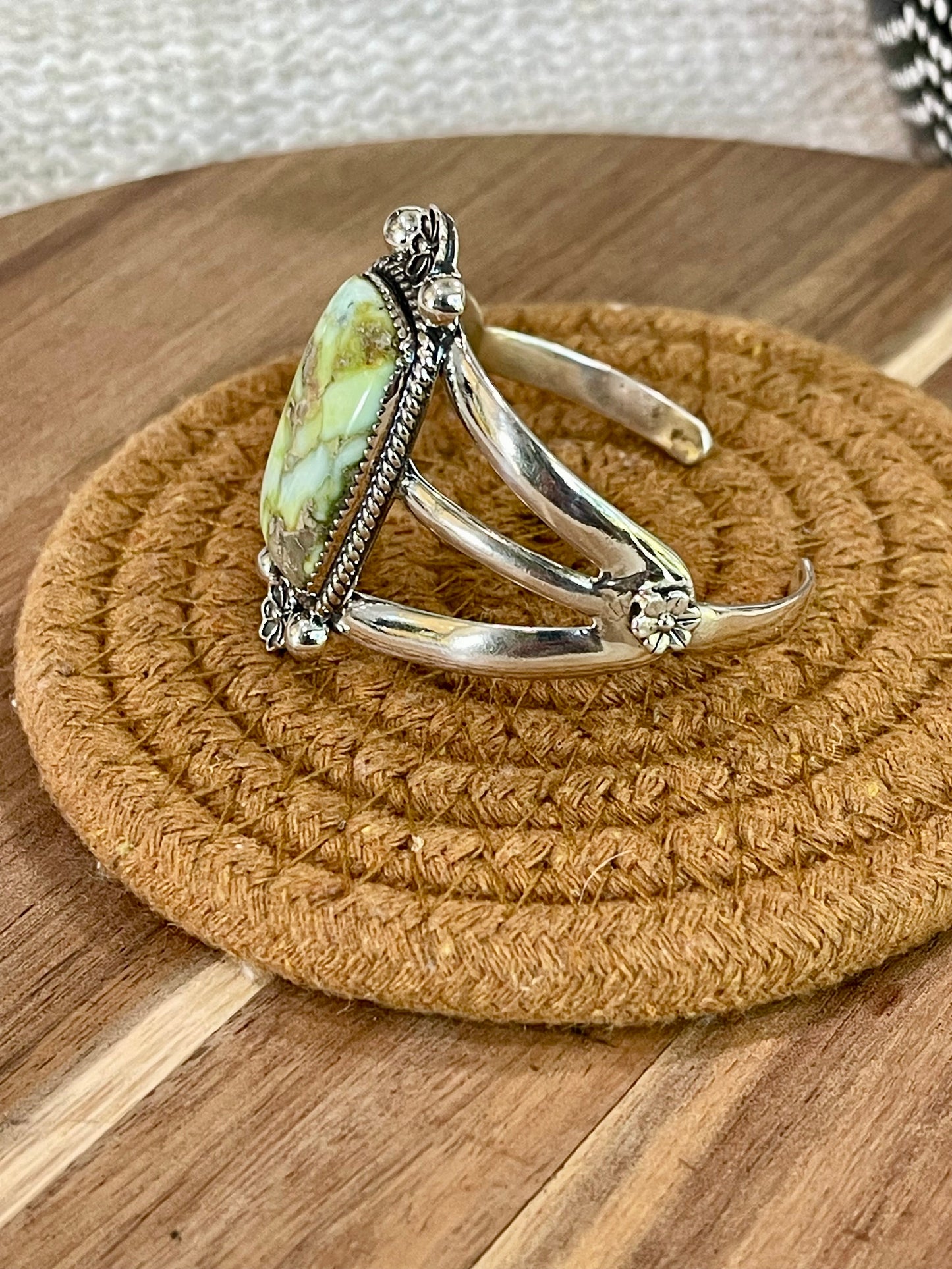 Gorgeous Handmade Sterling Silver & Palomino Cuff Bracelet