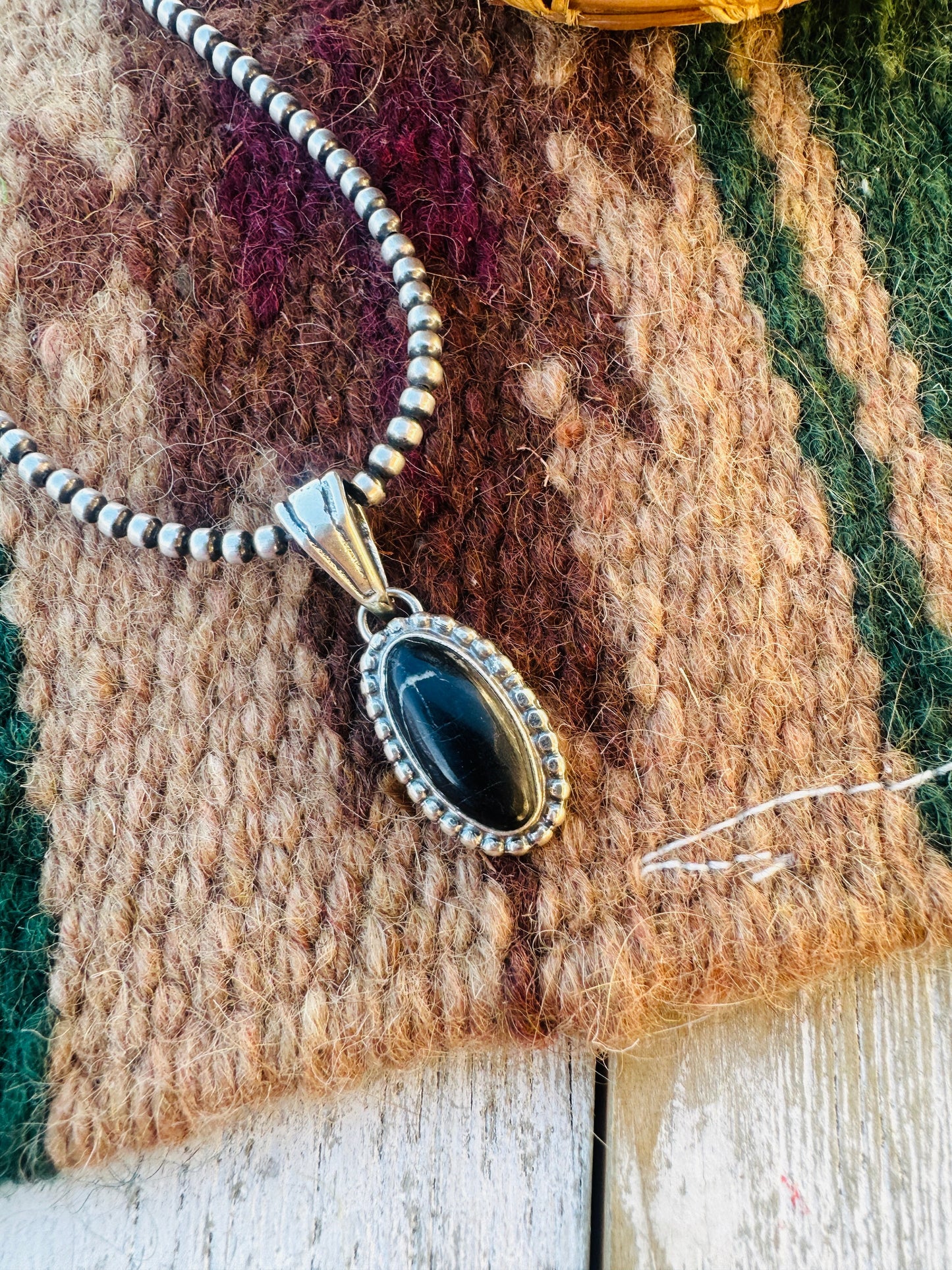 Handcrafted Sterling Silver & White Buffalo Pendant