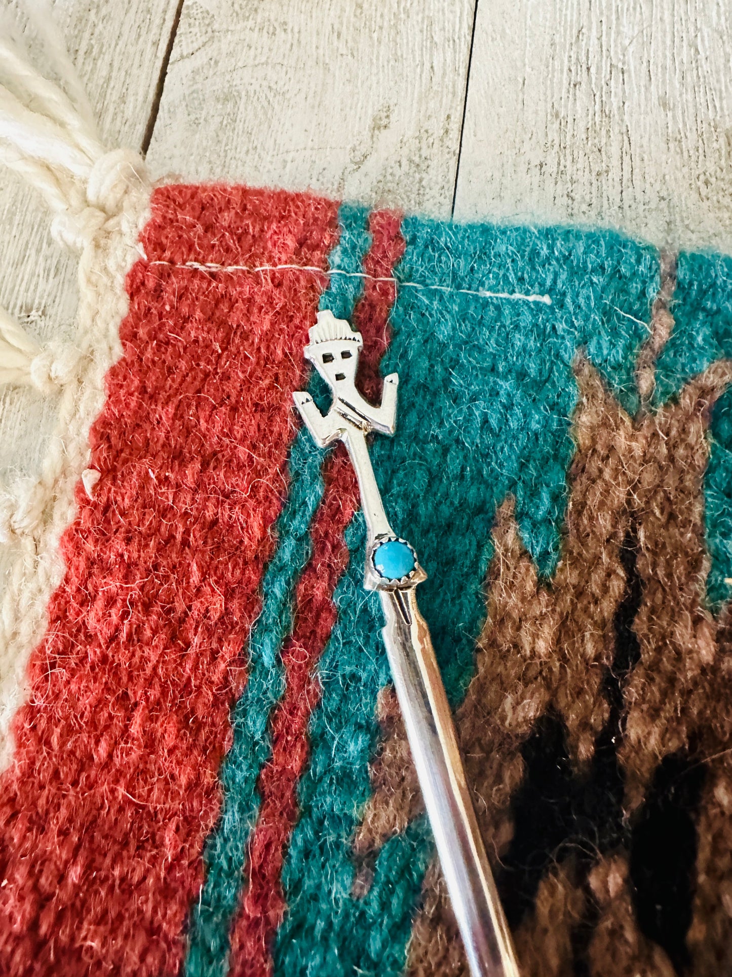 Handcrafted Turquoise & Sterling Silver Kachina Letter Opener