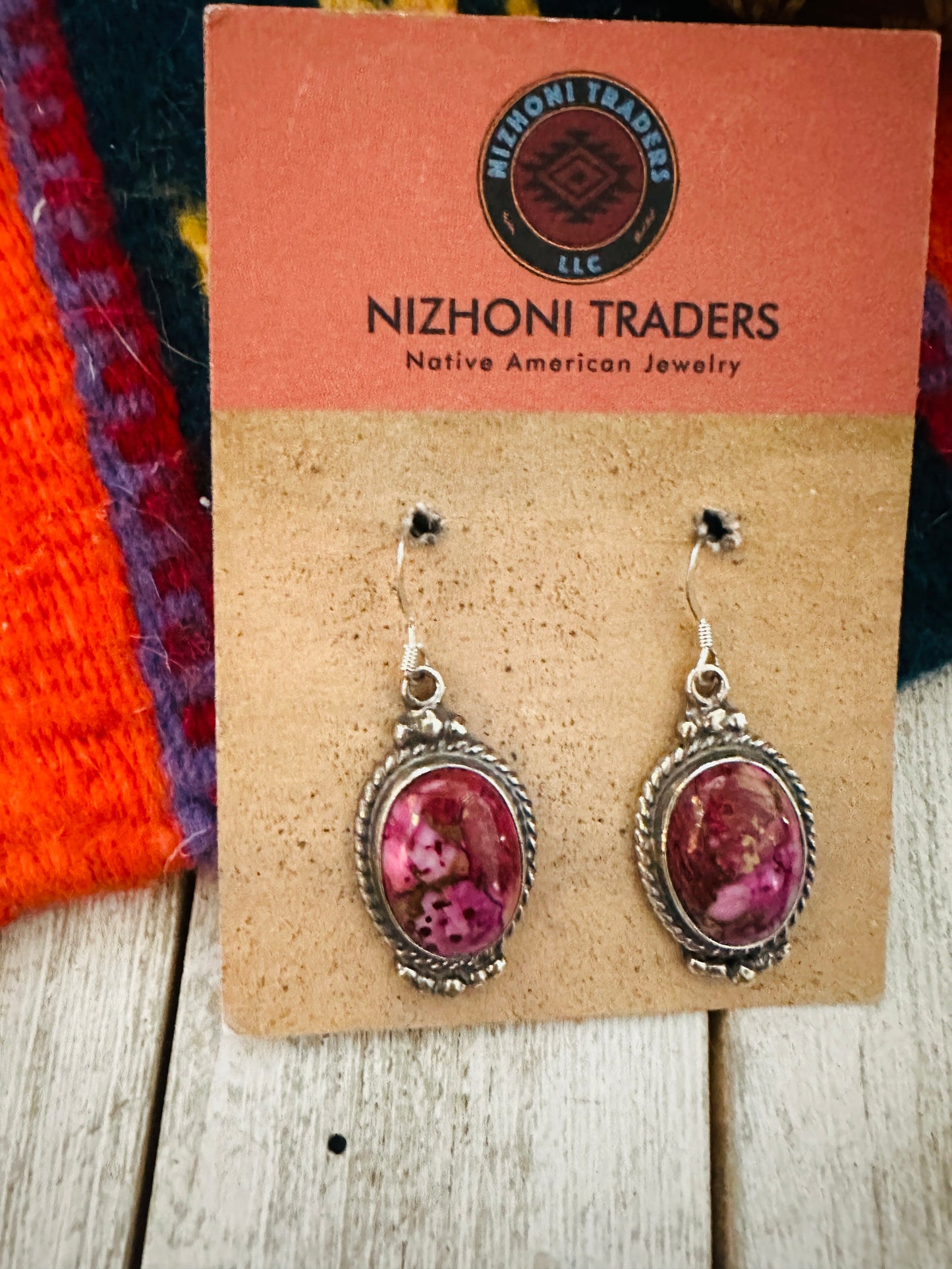 Handcrafted Pink Dream Mojave & Sterling Silver Dangle Earrings